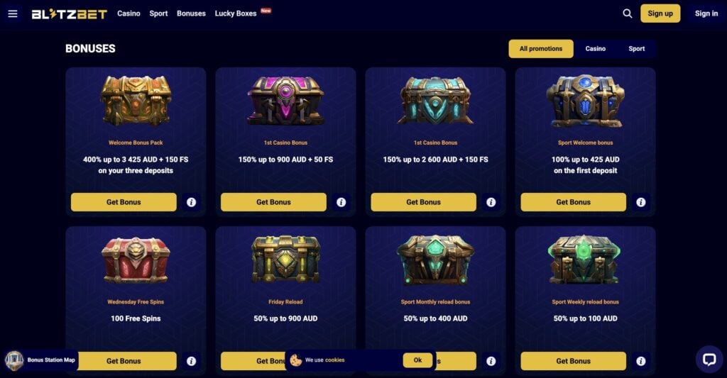 Blitz-bet Casino Bonus