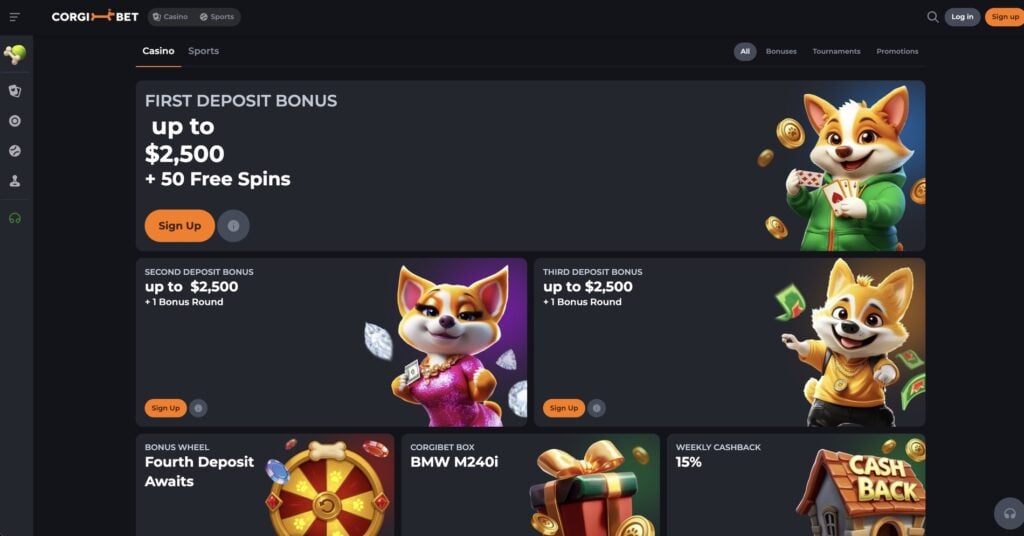 Corgibet Casino Bonus