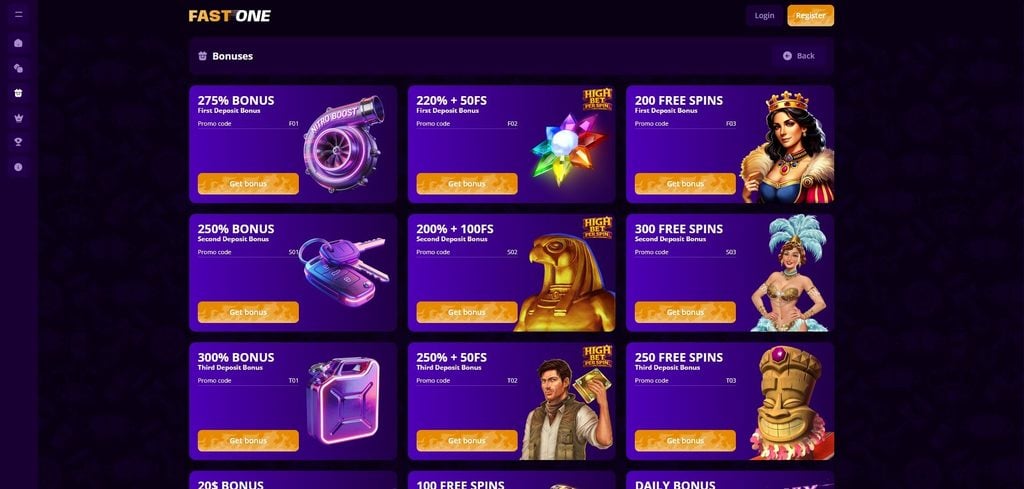 FastOne Casino Bonus
