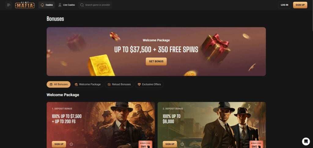 Slot Mafia Casino Bonus