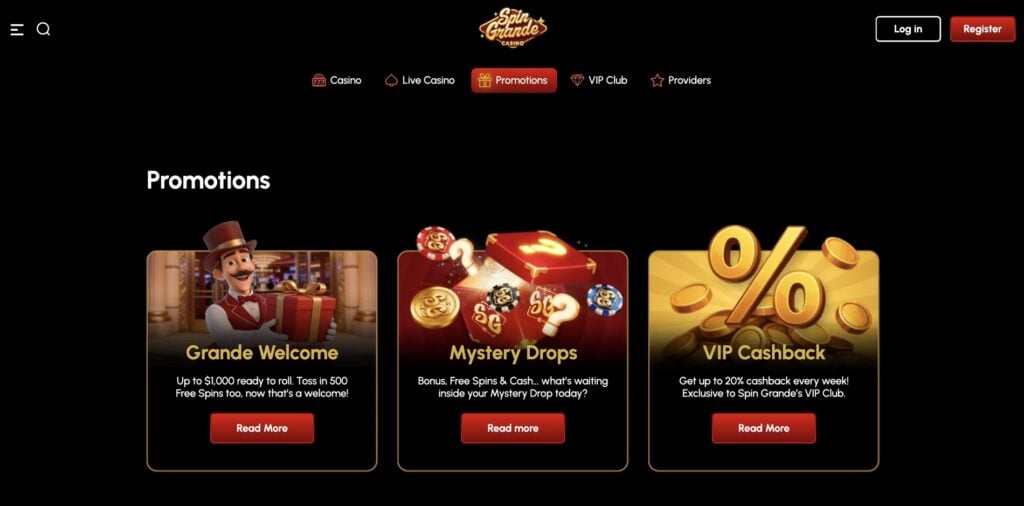 SpinGrande Casino Bonus