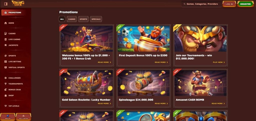 VikingLuck Casino Bonus